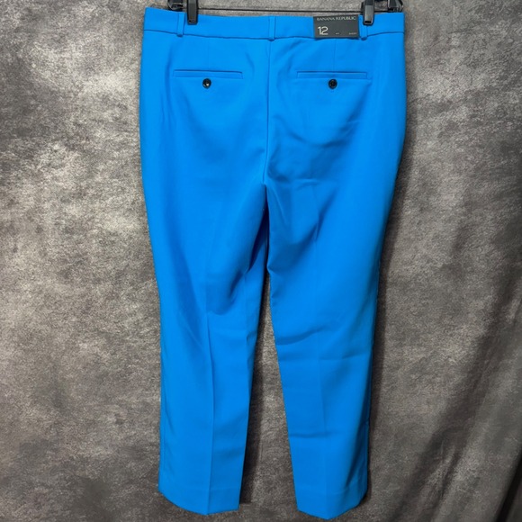 Banana Republic Avery Pants Women's Size 12 Cerulean Blue Straight Leg Career - Picture 4 of 16